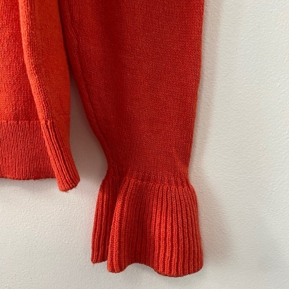 J.Crew Wool Blend Orange Flare Bell Sleeve - Picture 4 of 6